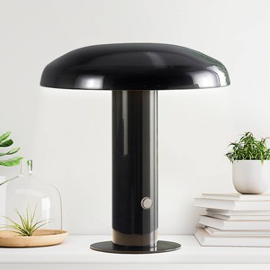 JONATHAN Y Suillius 11" Bohemian Rechargeable/Cordless Iron Integrated (Includes LED Light Bulb) Mushroom Table Lamp - 1 of 4