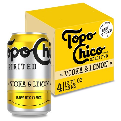 Topo Chico Spirited Vodka & Lemon - 4pk/12 Fl Oz Cans : Target