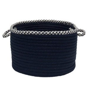 Colonial Mills Hounds Tooth Bright Edge Basket, 24 by 14-Inch, Navy - 1 of 1