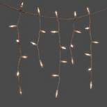 300ct Incandescent Mini Christmas Icicle Lights Clear Twinkle with White Wire - Wondershop™