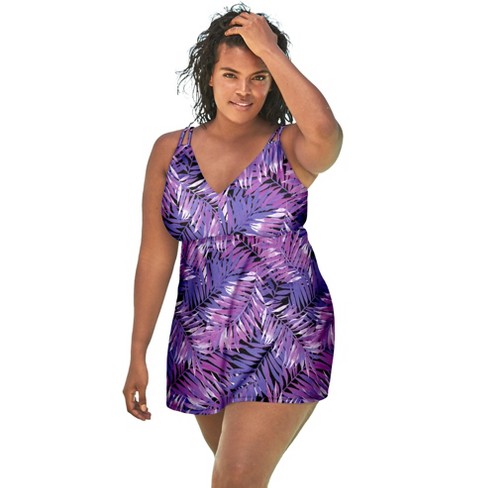 Two piece swim dress plus size sale