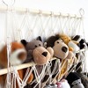 Stuffed Animal Toy Storage Hammock Hand-Woven Cotton Rope Hanging Organizer Hammock Net Decoration for Nursery Play Room Bedroom Kids Room - 3 of 4