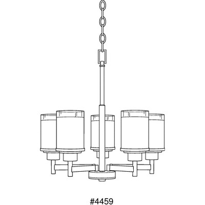 Alexa Antique Bronze 5-Light Linear Chandelier with Linen Glass Shades