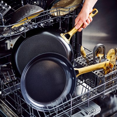 Black Aluminum Nonstick Ceramic Coating 2-Piece Fry Pan Set