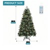 6ft/7.5ft Prelit Artificial Christmas Tree With 720/1200 Mixed Tips,Pine Needles,Pinecones,Red Berries - 3 of 4