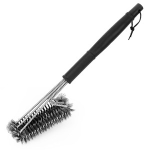 NewHome"Stainless Steel BBQ Grill Cleaning Brush with 18-Inch Handle & Stiff Wire Bristles for Grates"Silver - 1 of 4