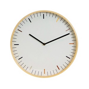 VIP Wood 14 in. White Minimalist Wall Clock - 1 of 4
