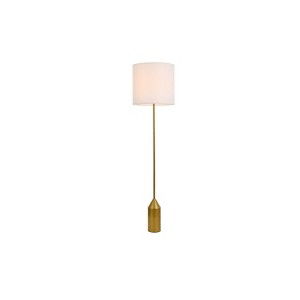 Elegant Lighting Ines floor lamp in brass - 1 of 4
