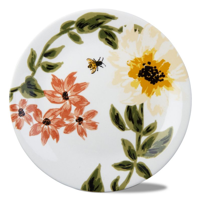 tagltd Bee Floral Appetizer Plate, 1 of 4