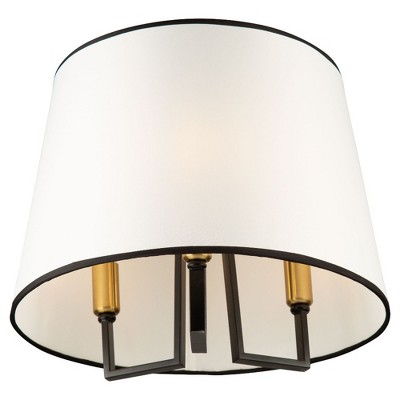Artcraft Lighting Coco 3 - Light Semi-Flush Mount in  Gold/Black