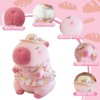 TITQWOP Capybara Plush 12" Pool Party Pink Capybara Stuffed Animal Kawaii Swimsuit Wearing Kawaii Stuffed Animal Plushie Cute Capybara Plush Toy - 3 of 4