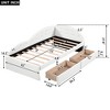 Twin Size Modern Daybed, Upholstered Tufted Bed Frame With 2 Drawers Cloud Wooden Slat Support For Bedroom Living Room Guest Room - 3 of 4