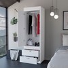 TIRAMISUBEST White Armoire Tarento - Double Door Cabinet (interior space: 47.8"H x 20.8"W) - 2 of 4