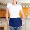 Dalix Waist Aprons Commercial Restaurant Home Bib Spun Poly Cotton Kitchen (3 Pockets) - 4 of 4