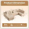XIZZI Modular Sectional Sofa Couch, L/U-Shape Upholstered Couch, Modern Minimalist Couches for Living Room, Free Combination Deep Seat Corner Couch - 2 of 4