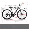 DSVIMOY Bicycles, 29 Inch Mountain Bike for Men and Women, 21 Speed Mountain Bike, Gray, 73.6"*27.1"*40.5" - 3 of 4