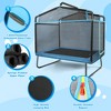 SUGIFT 3-in-1 Rectangle Kids Trampoline w/ Swing Horizontal Bar & Safety Net Outdoor - 4 of 4