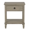APRILSOUL 19in D x 24in W x 28.5in H Victoria Classic Nightstand, Light Natural Wire-Brush, 1 Drawer and Open Shelf, Bedside Table - 4 of 4