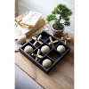 Wooden Tic-Tac-Toe Set, 10"H Tabletop Game, Matte Black Finish by Kalalou - 2 of 3