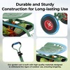 360¡ã Swivels Garden Cart Workseat,Heavys-Duty Rolling Stool with 10¡± All-Terrains Tires, Foldable Design & Tool Tray ¨C Perfect for Gardening, Green - 3 of 4