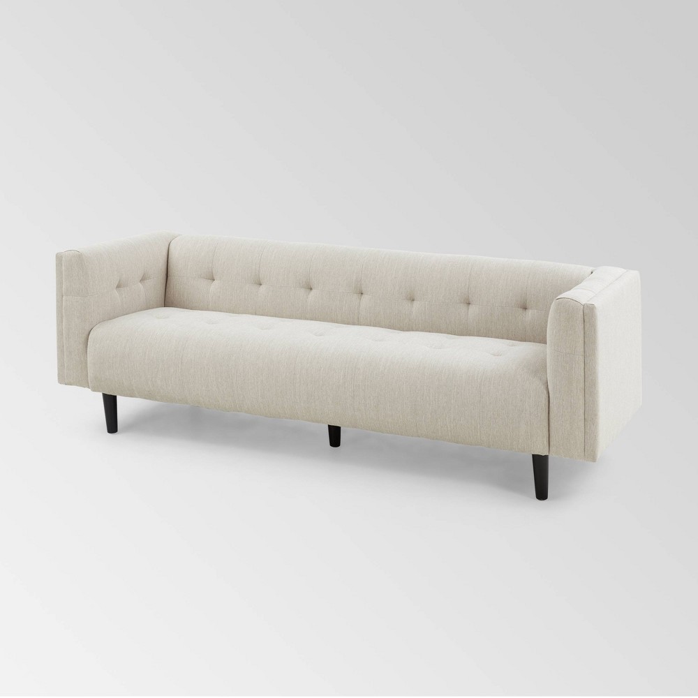 Ludwig Mid Century Modern Upholstered Tufted Sofa Beige - Christopher Knight Home was $999.99 now $649.99 (35.0% off)