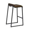HomeRoots 27 " Brown And Black Iron Backless Counter Height Bar Chair - 4 of 4