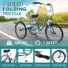Docred Folding Tricycles, 7 Speed, 20 24 26 Inch 3 Wheel Folding Bikes with Low Step-Through, Foldable Tricycle for Women, Men, Seniors - 2 of 4