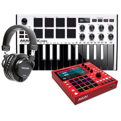 Akai Professional MPC ONE+ Standalone Production Center With MPK mini mk3 and Headphones White