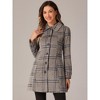INSPIRE CHIC Women's Peter Pan Collar Single Breasted Winter Long Overcoat - 3 of 4