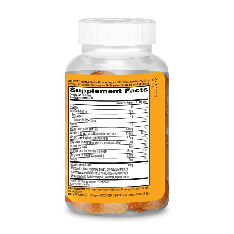 Airborne Immune Support Gummies with Vitamin C &#38; Zinc - Orange - 42ct, 3 of 11