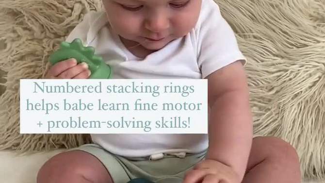 Itzy Ritzy Stacker Silicone Stacking and Baby Teething Toy, 2 of 8, play video
