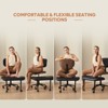 Bestier Ergonomic Criss Cross Chair, PU Leather Swivel Chair with Wheel & Bentwood, Lumbar Support for Yoga Meditation - 4 of 4