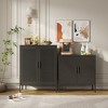 VYNXARIA Black Metal Storage Cabinet with 2 Doors and Adjustable Shelves - 4 of 4