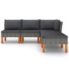 vidaXL Garden Lounge Set Grey - 3 of 4