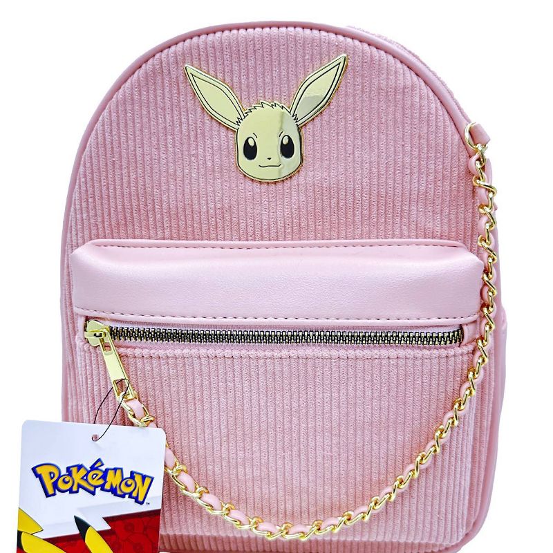 Pokemon Mini Backpack - Pink Corduroy Eevee, 3 of 11