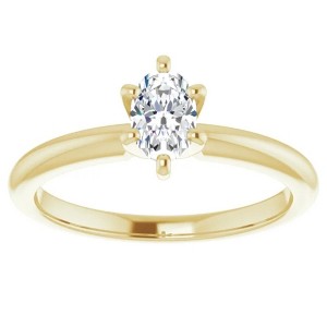 Pompeii3 1/3Ct Oval Lab Created Diamond Solitaire Engagement Ring 14k Yellow Gold - 1 of 4