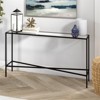 55" Black Bronze Console Table with Glass Tabletop - Henn&Hart - 4 of 4