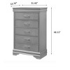 PAGED Traditional Design Dresser for Bedroom Storage Cabinet with Drawers and Metal Glides for Living Room, Hallway, Office - 4 of 4