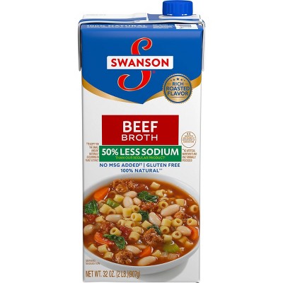 Swanson Gluten Free Low Sodium Beef Broth - 32 fl oz