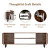 DOMETOUR TV Stand for TVs Up to 55 Inch, Entertainment Center with Storage Cabinets, Media Console Table for Living Room Bedroom, Rustic Brown - 3 of 4
