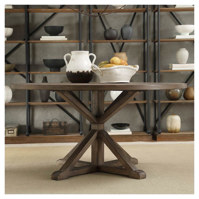 Sierra Round Dining Table Wood Brown - Inspire Q, 5 of 10