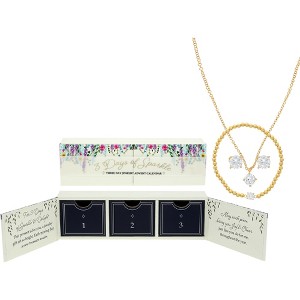 Pavilion Gift Company - 3 Days of Gold Sparkle - 18K Gold Plated Cubic Zirconia Necklace, Bracelet, and Earrings Set - Jewelry Sets - 1 of 4
