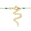 EVERLY JEWELRY | 14K Yellow Gold Green Enamel Fish Station Necklace - 18 inch - 2 of 4