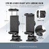 MaseiKar Metal Phone Tripod Mount Adapter with Arca QR Base, Cold Shoe, 360 Swivel 180 Tilt, Phone Holder Compatible with iPhone 15 Pro Max Galaxy S24 - 3 of 4