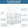 Garvee Pet Products Clear View Glass Bird Cage Crystal Palace for Small Birds - White Frame - 3 of 4