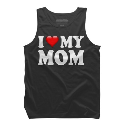 Men's Design By Humans I Love My Mom Bold Text By ArmyTee Tank Top