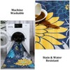 Machine Washable Area Rugs Modern Flower Carpet Non Slip Stain Resistant Soft Low Pile Rugs Farmhouse Accent Carpet for Kitchen Living Room Laundry - 4 of 4