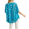 Women's Star Print Tassel Top - umgee - 3 of 4