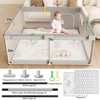 Fodoss Baby Playpen with Mat ，59 x59 In Playpen for Babies and Toddlers, Indoor & Outdoor Activity Center, Safety Baby Fence - 2 of 4