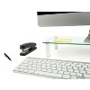 Mount-It! Glass Desktop Monitor Stand Riser | Raised Laptop Stand Organizer | 22 Inches Wide Clear Tempered Glass | Supports up to 44 Pounds - 3 of 4